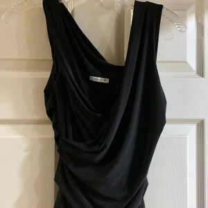 Soprano Ruched Body Con Little Black Dress Size Medium